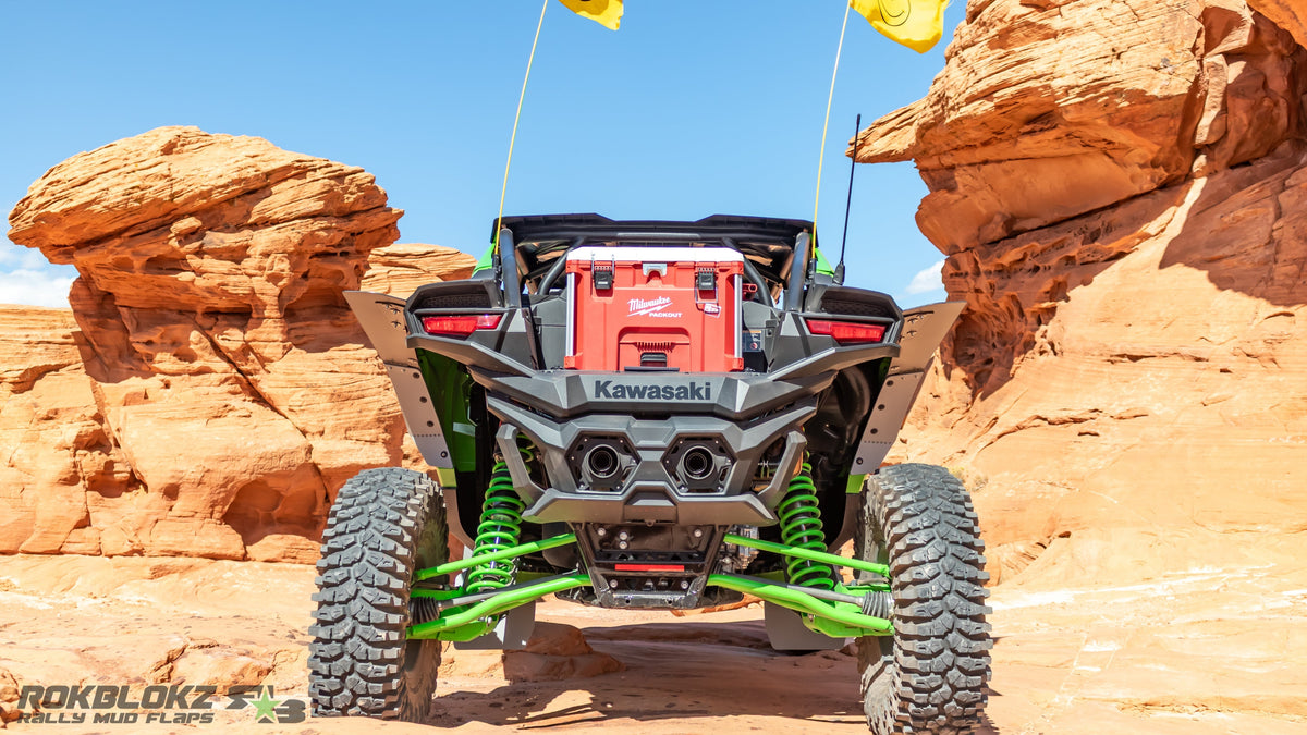 Rokblokz fender kit installed on 2026+ Kawasaki Teryx H2 rear view