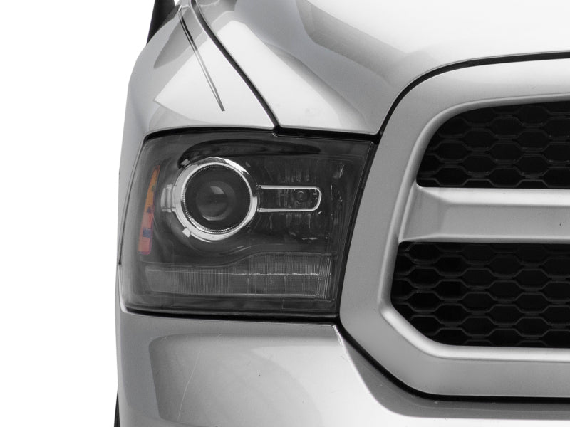 Raxiom 09-18 Dodge RAM 1500 LED Halo Headlights w/Switchback Turn Signals- Blk Housing (Clear Lens) - R111518