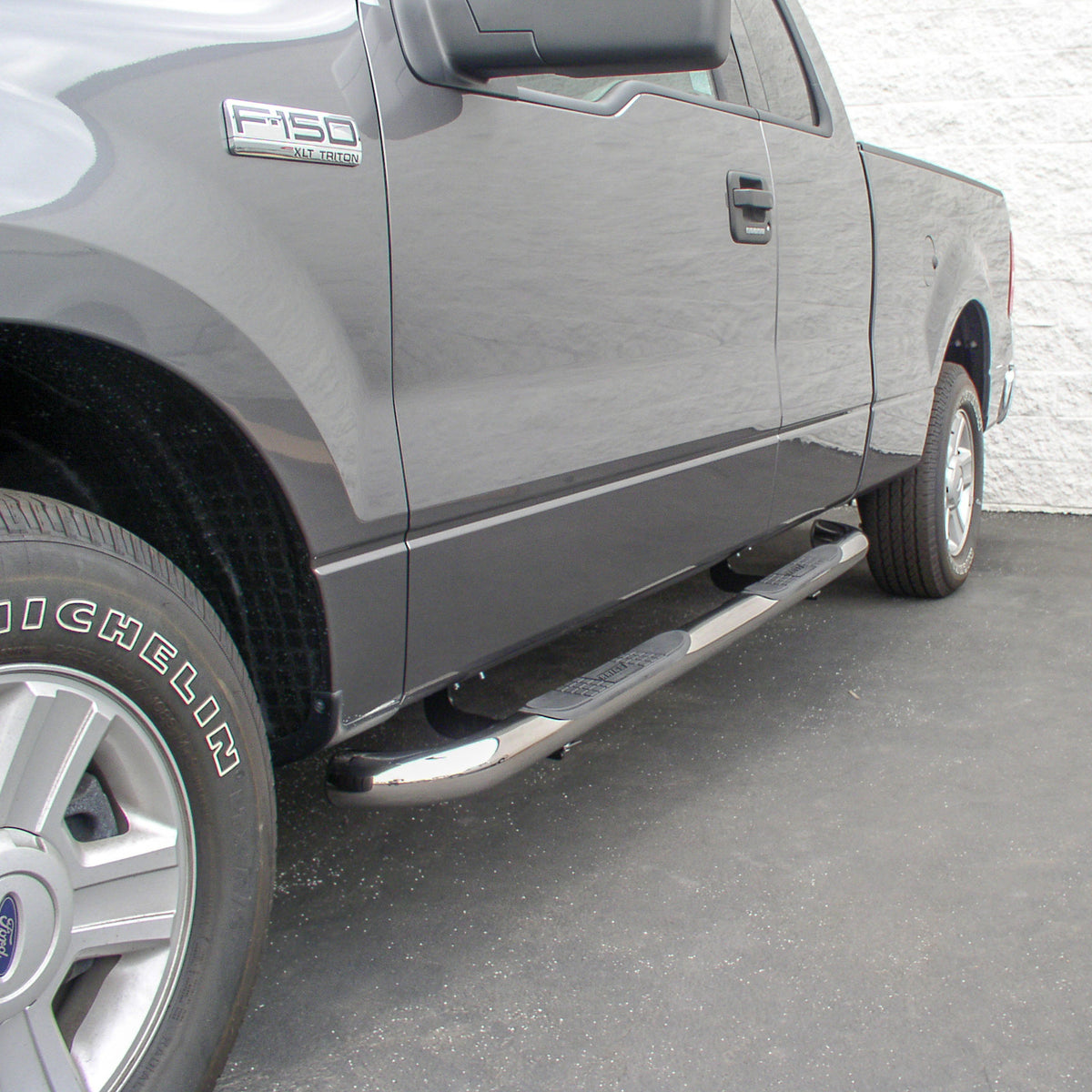 ARIES 203016-2 3-Inch Round Polished Stainless Steel Nerf Bars, No-Drill, Fits Select Ford F-150