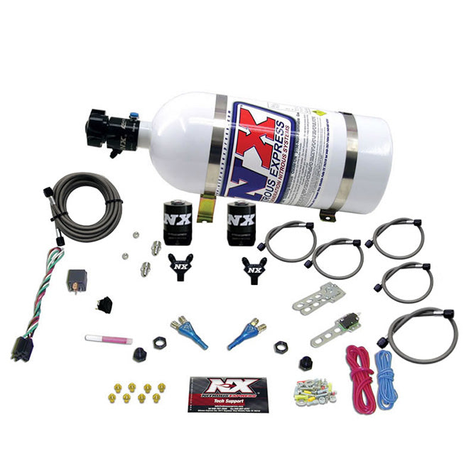 Nitrous Express Dodge EFI Full Race Dual Nozzle Nitrous Kit (100-300HP) w/10lb Bottle - 20315-10