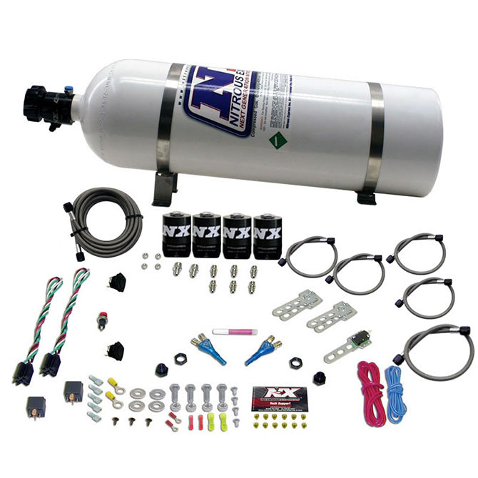 Nitrous Express Dodge EFI Dual Stage Nitrous Kit (50-150HP x 2) w/15lb Bottle - 20324-15