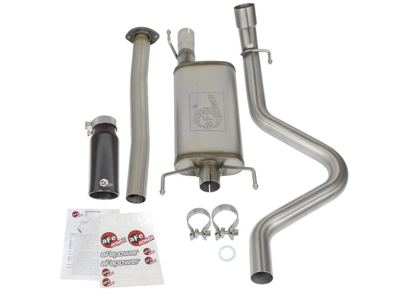 aFe MACHForce XP Cat Back SS Exhausts  Black Tips 05-12 Toyota Tacoma L4-2.7L - 49-46031-B
