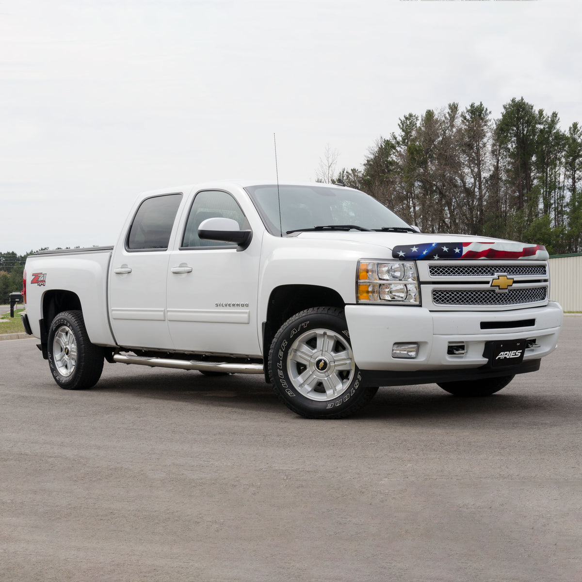 ARIES 204013-2 3-Inch Round Polished Stainless Steel Nerf Bars, No-Drill, Fits Select Chevrolet Silverado, GMC Sierra 1500, 2500, 3500 HD