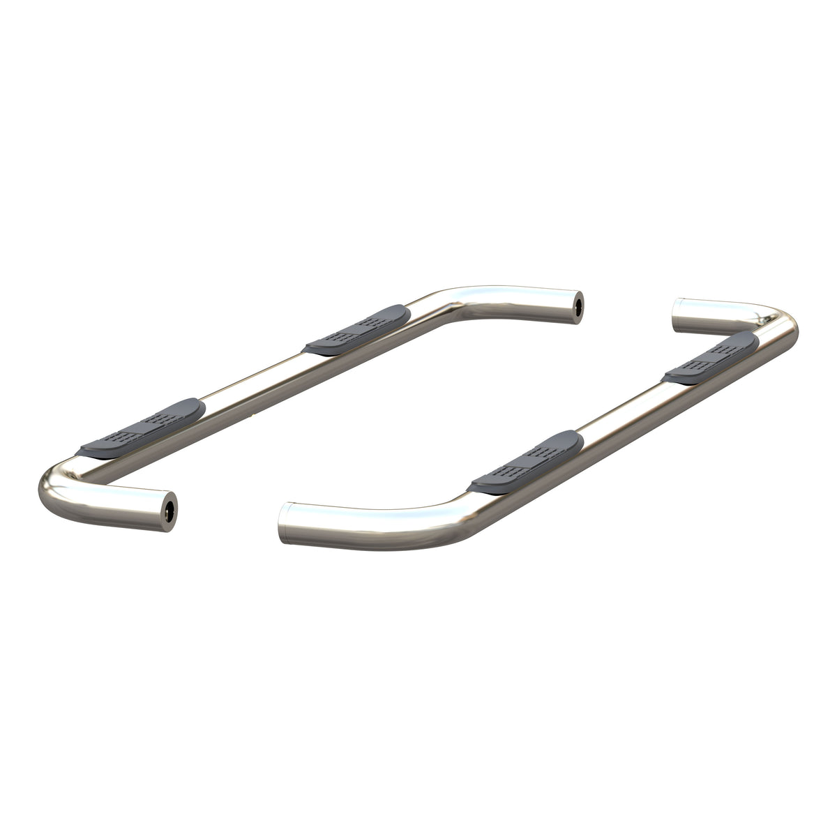 ARIES 204053-2 3-Inch Round Polished Stainless Steel Nerf Bars, No-Drill, Fits Select Chevrolet Silverado, GMC Sierra 1500
