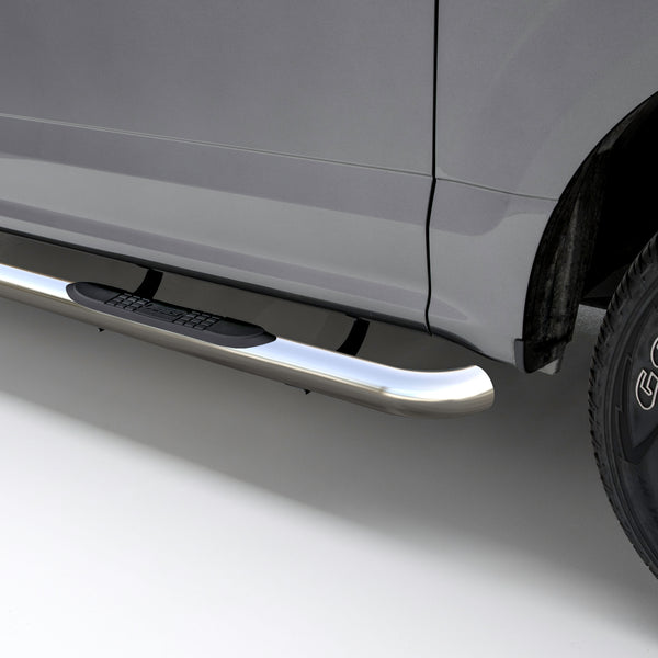 ARIES 204054-2 3-Inch Round Polished Stainless Steel Nerf Bars, No-Drill, Fits Select Chevrolet Silverado, GMC Sierra 1500 Extended Cab
