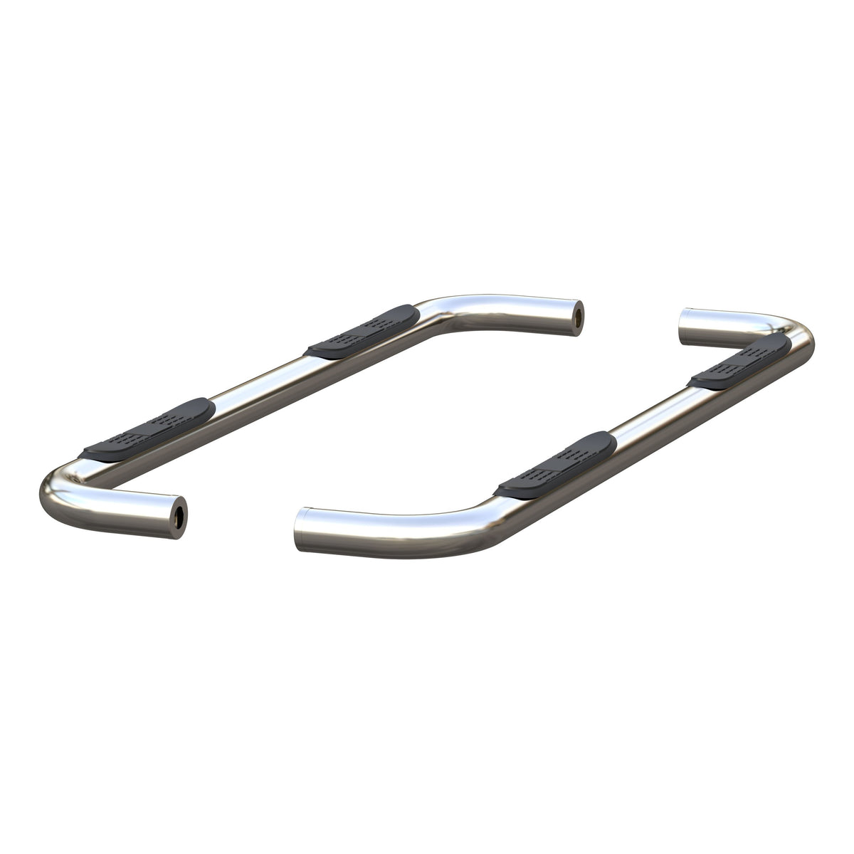 ARIES 204054-2 3-Inch Round Polished Stainless Steel Nerf Bars, No-Drill, Fits Select Chevrolet Silverado, GMC Sierra 1500 Extended Cab