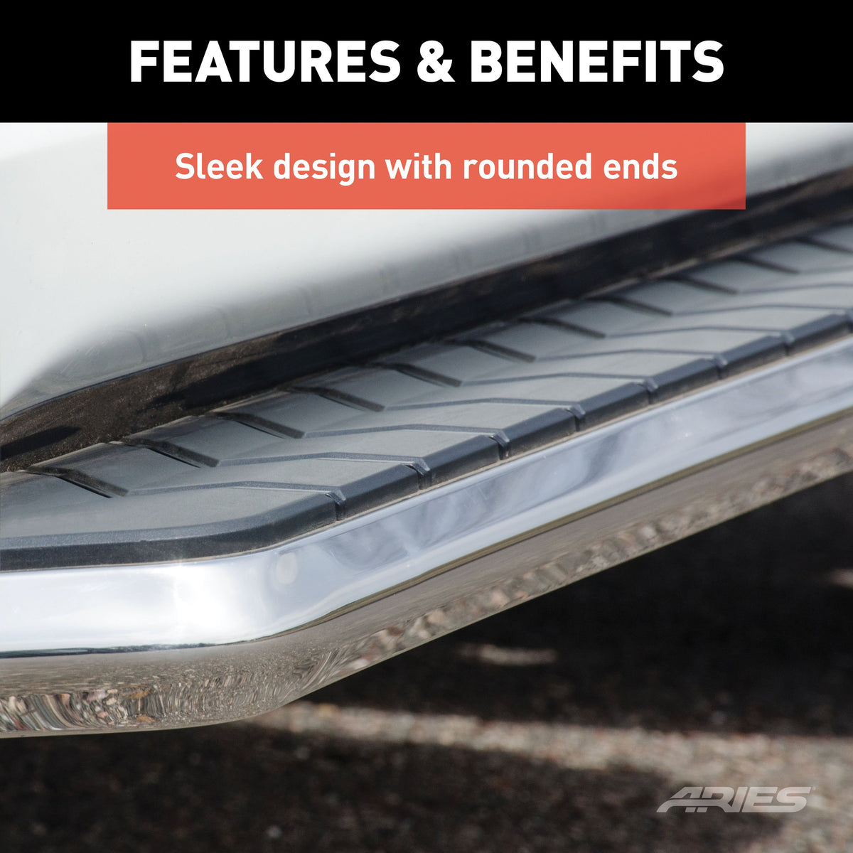 ARIES 2051870 AeroTread 5" x 70" Polished Stainless Running Boards (No Brackets)