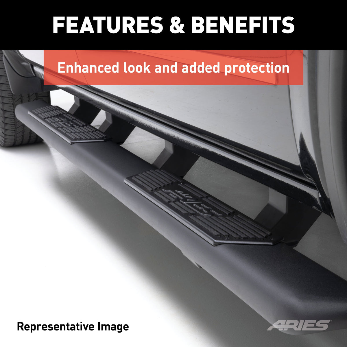 ARIES 2055140 VersaTrac Running Board Bracket Covers, 4-Pack