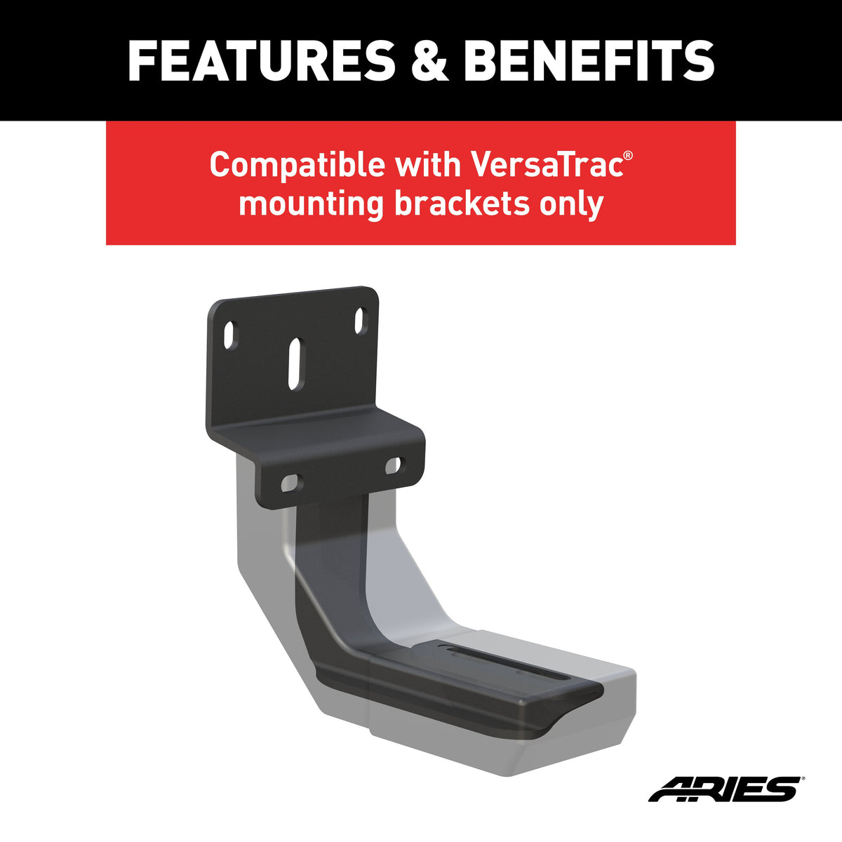 ARIES 2055140 VersaTrac Running Board Bracket Covers, 4-Pack