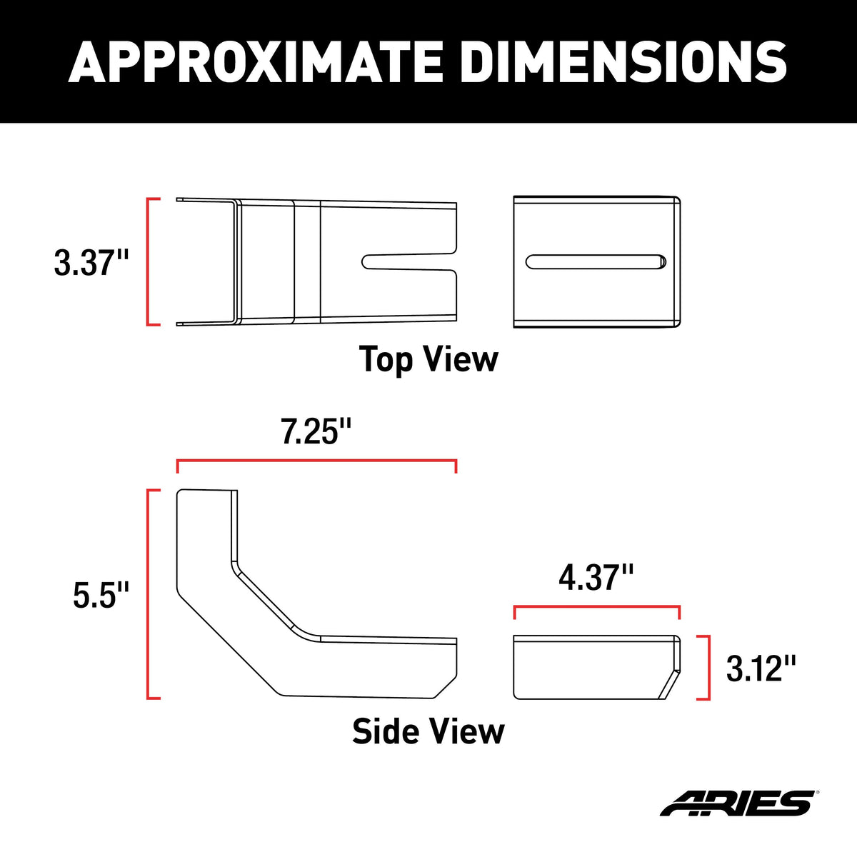 ARIES 2055160 VersaTrac Running Board Bracket Covers, 6-Pack