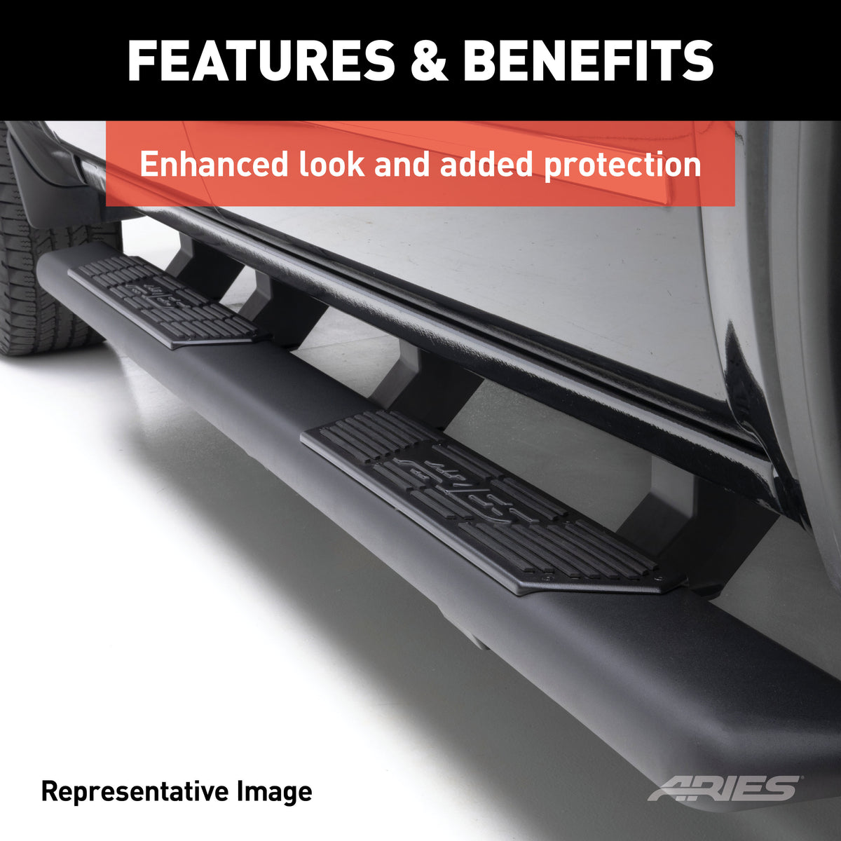 ARIES 2055160 VersaTrac Running Board Bracket Covers, 6-Pack