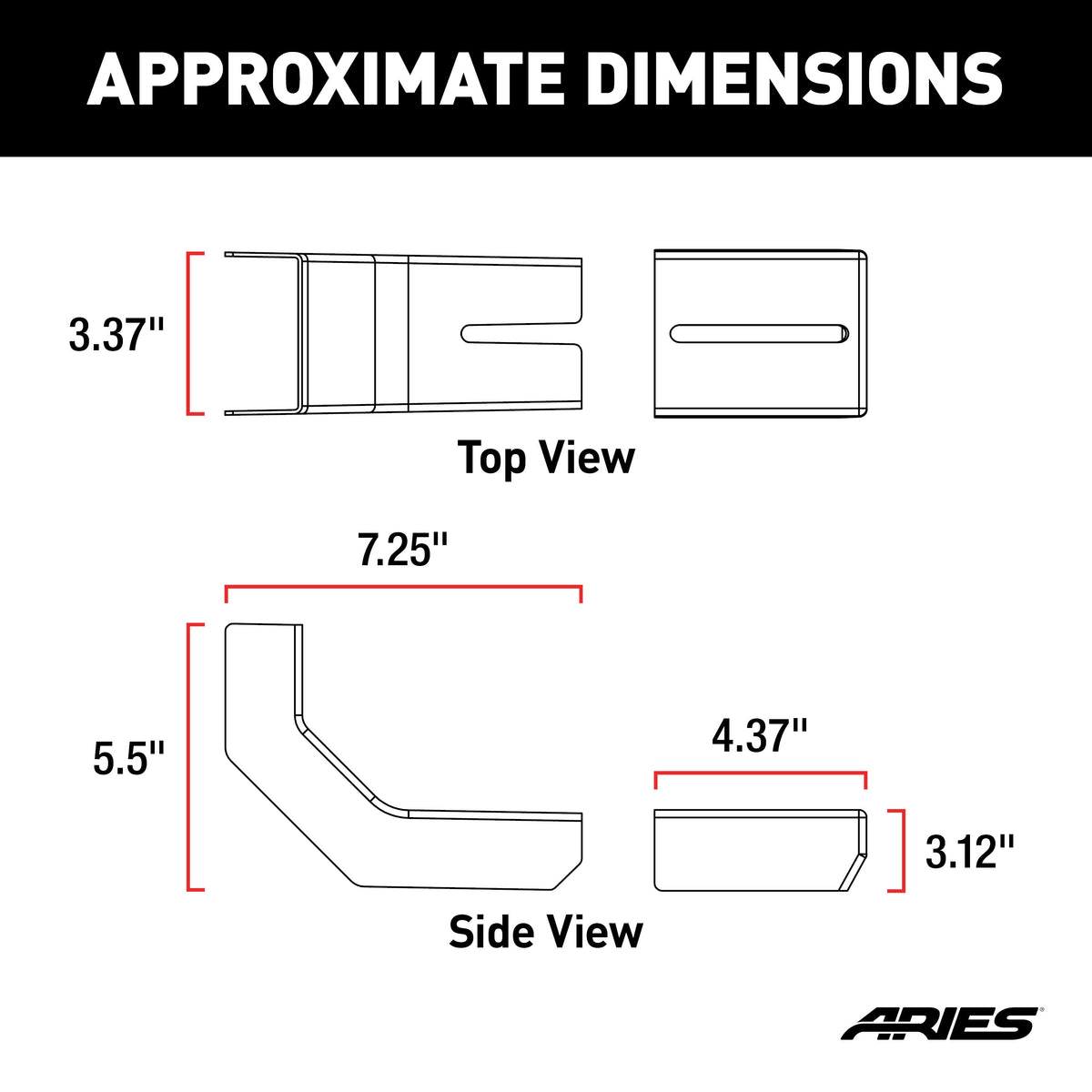 ARIES 2055180 VersaTrac Running Board Bracket Covers, 8-Pack
