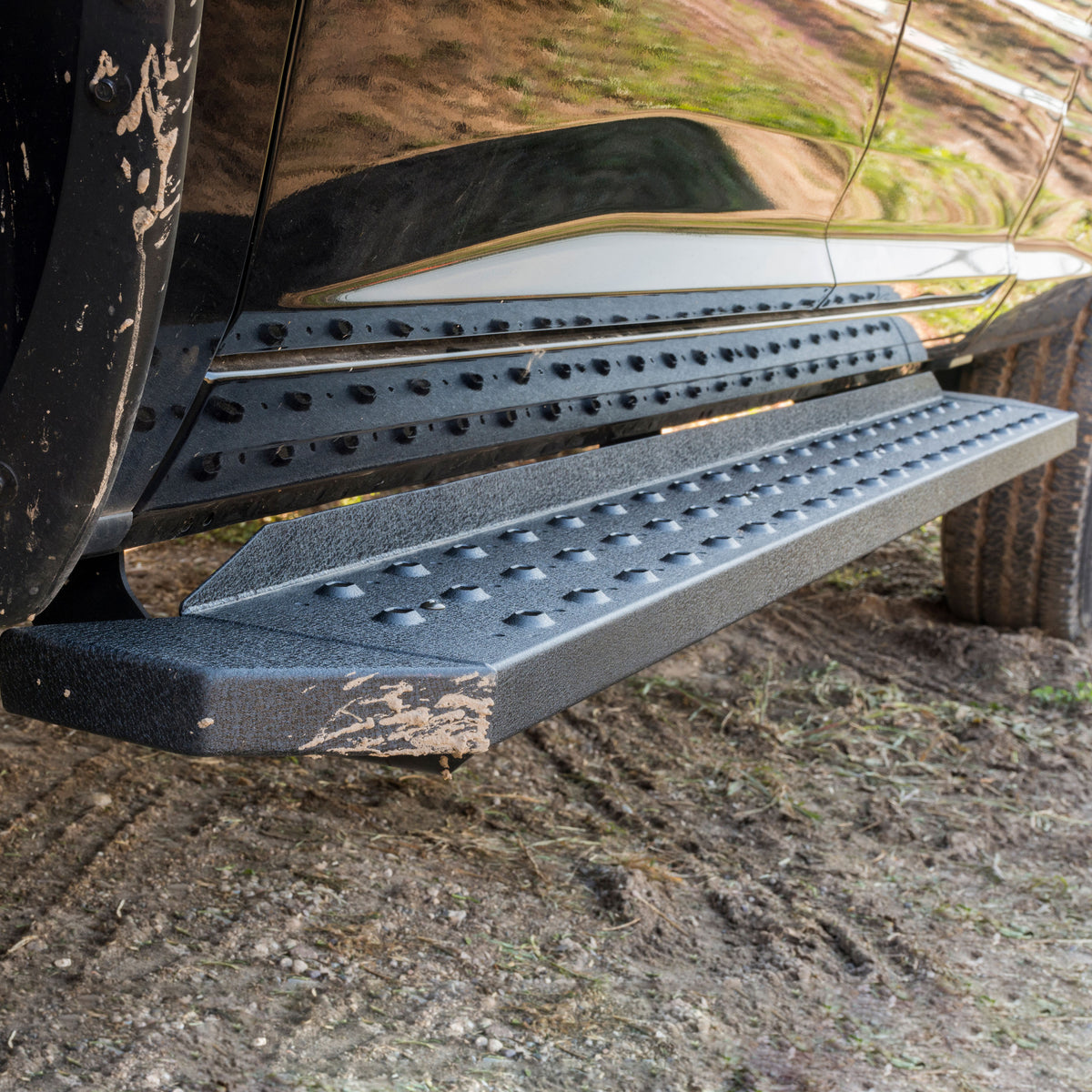 ARIES 2055558 RidgeStep Black Steel 6-1/2 x 75-Inch Truck Running Boards, Select Toyota Tacoma