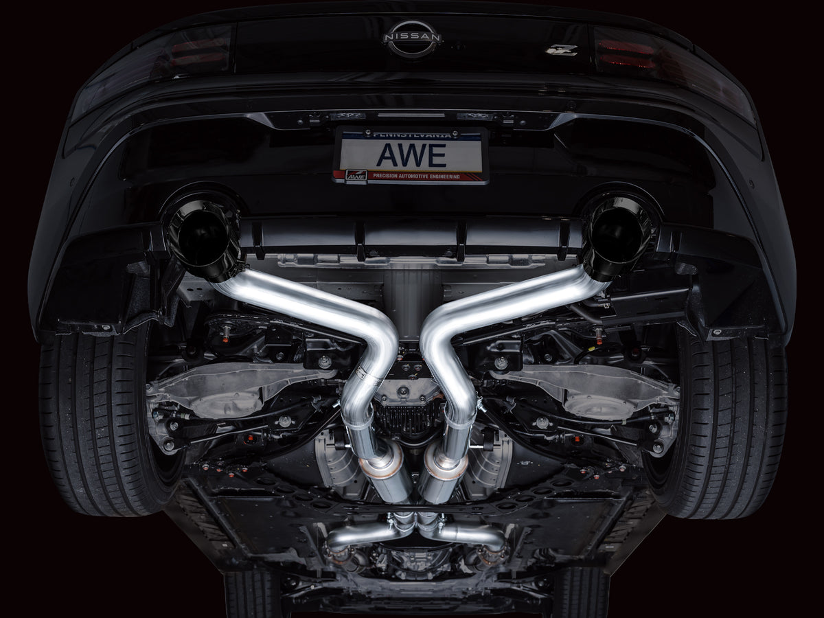 AWE 2023 Nissan Z RZ34 RWD Track Edition Catback Exhaust System w/ Diamond Black Tips - 3020-33400