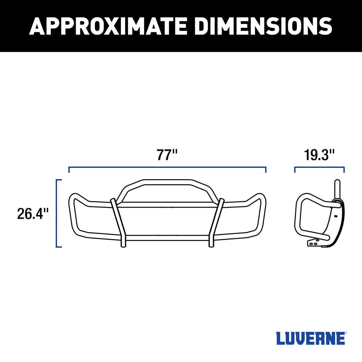 LUVERNE 208810 SolidShield Black Steel Van Grille Guard, Fits Select Ford Transit