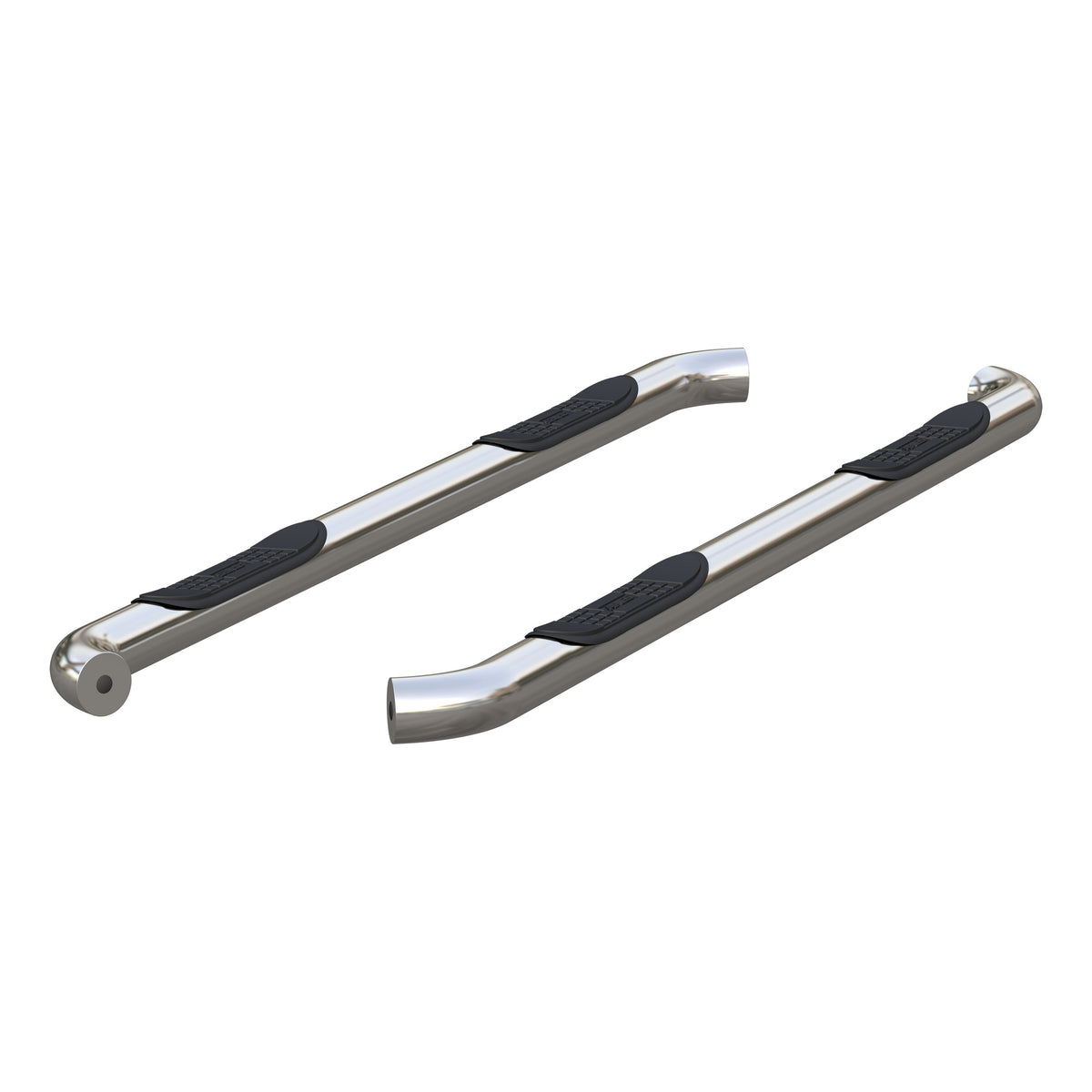 ARIES 209042-2 3-Inch Round Polished Stainless Steel Nerf Bars, No-Drill, Fits Select Nissan Titan, XD