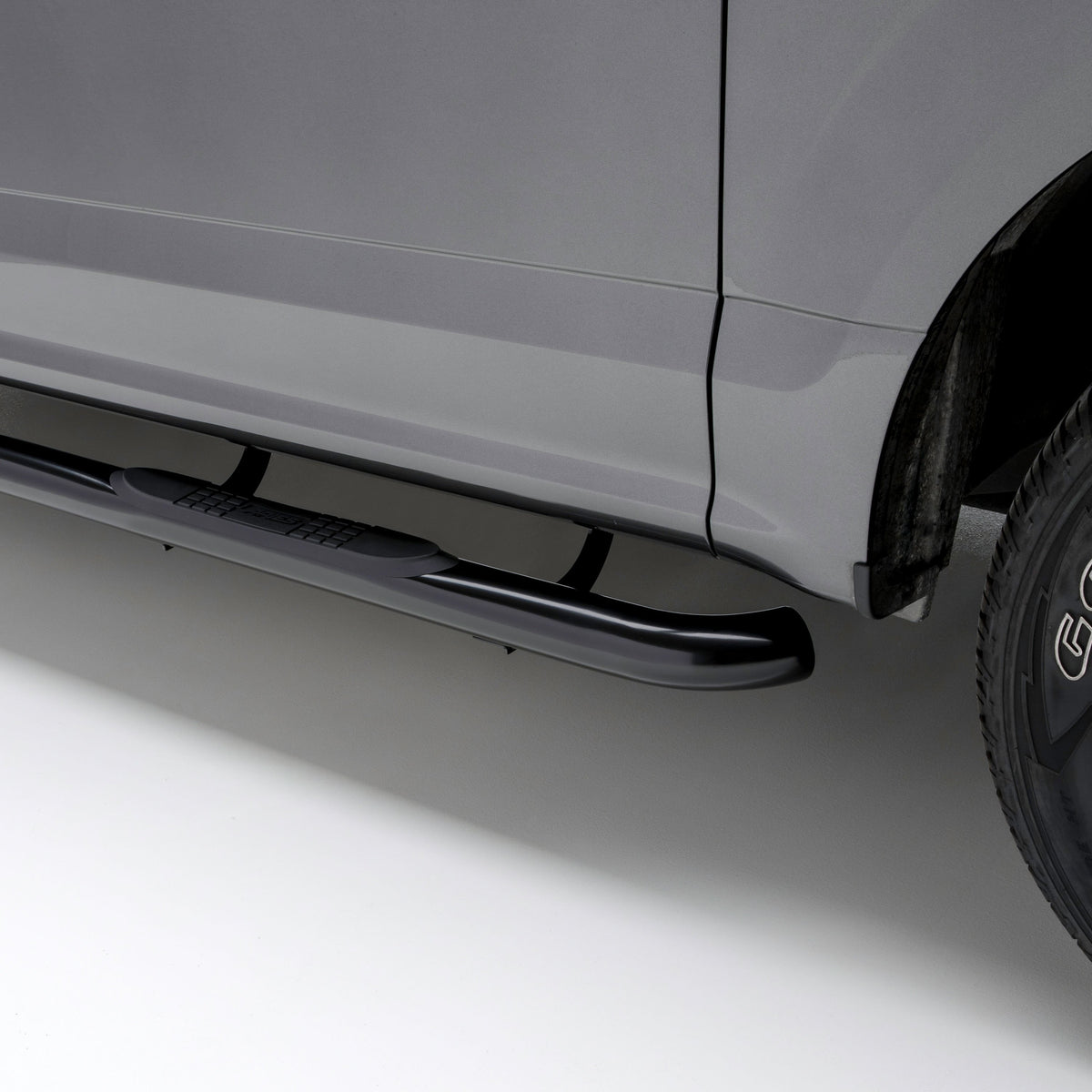 ARIES 209042 3-Inch Round Black Steel Nerf Bars, No-Drill, Fits Select Nissan Titan, XD
