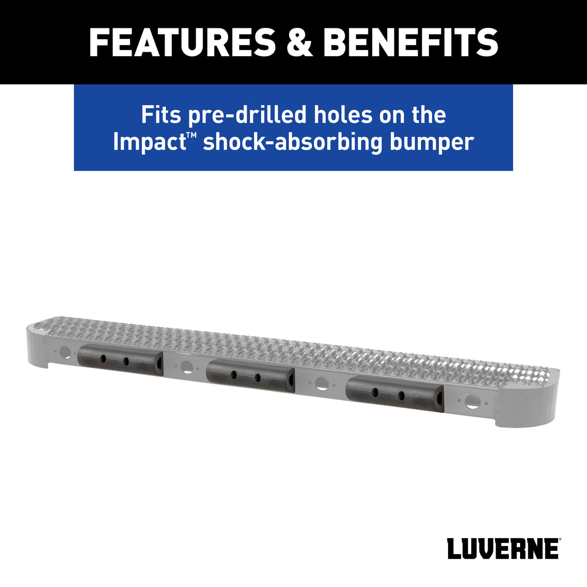 LUVERNE 2090615 10-Inch Universal Rubber Bumper Guard Protector Strip Loading Dock Rear Fender Pad Bump Stop