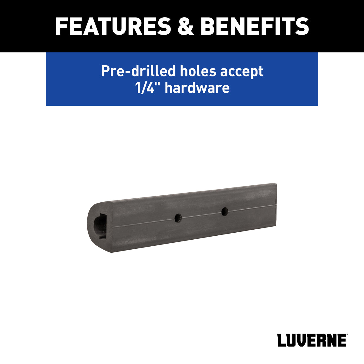LUVERNE 2090615 10-Inch Universal Rubber Bumper Guard Protector Strip Loading Dock Rear Fender Pad Bump Stop
