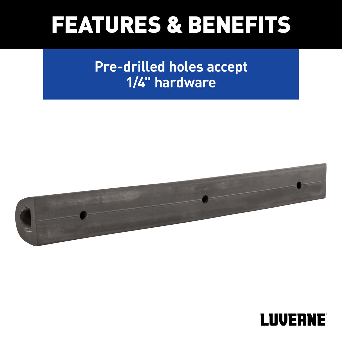 LUVERNE 2090616 20-Inch Universal Rubber Bumper Guard Protector Strip Loading Dock Rear Fender Pad Bump Stop