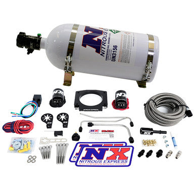 Nitrous Express LS Single Entry 90mm Plate Hardline System (50-400hp) w/15lb Bottle - 20934S-15