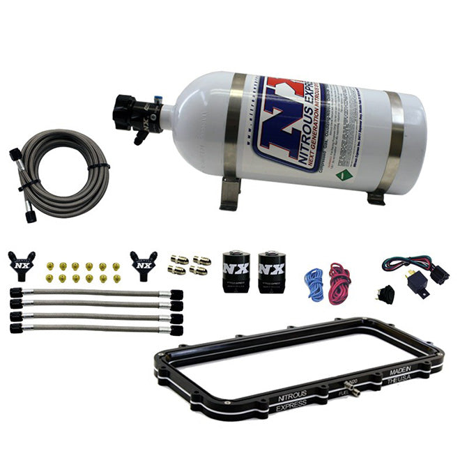 Nitrous Express Holley High Ram Plenum Nitrous Plate Kit w/5lb Bottle - 20940-05