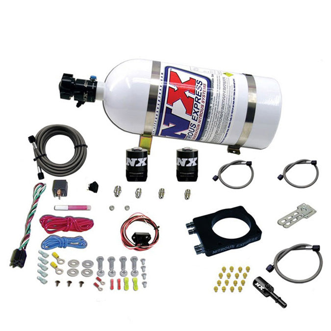 Nitrous Express 90mm Hemi Plate System (50-400hp) w/15lb Bottle - 20990-15