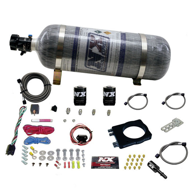 Nitrous Express 90mm Hemi Plate System (50-400hp) w/12lb Bottle - 20990-12