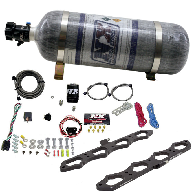 Nitrous Express 2018+ Ford 5.0L Coyote Dry Direct Port Plate System w/12lb Bottle - 20957-12