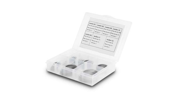 Vibrant Box Set of Crush Washers - 10 of each Size: -3AN to -16AN - 20998