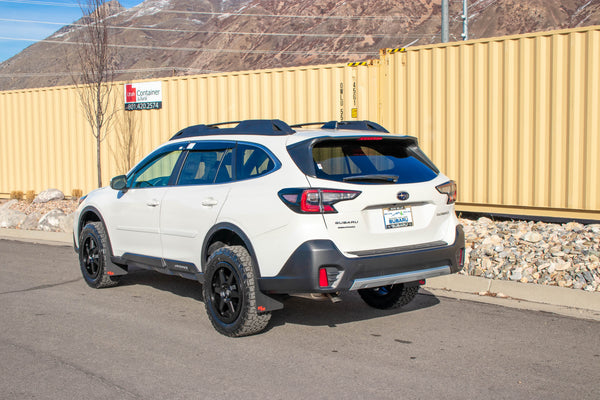 RokBlokz - Subaru Outback 2020+ Rally Mud Flaps for 2021 Subaru Outback - front view