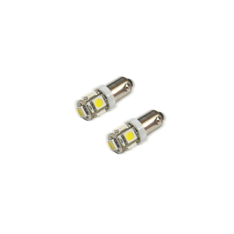 Oracle BA9S 5 LED 3 Chip Bayonet Bulbs (Pair) - White SEE WARRANTY - 4904-001