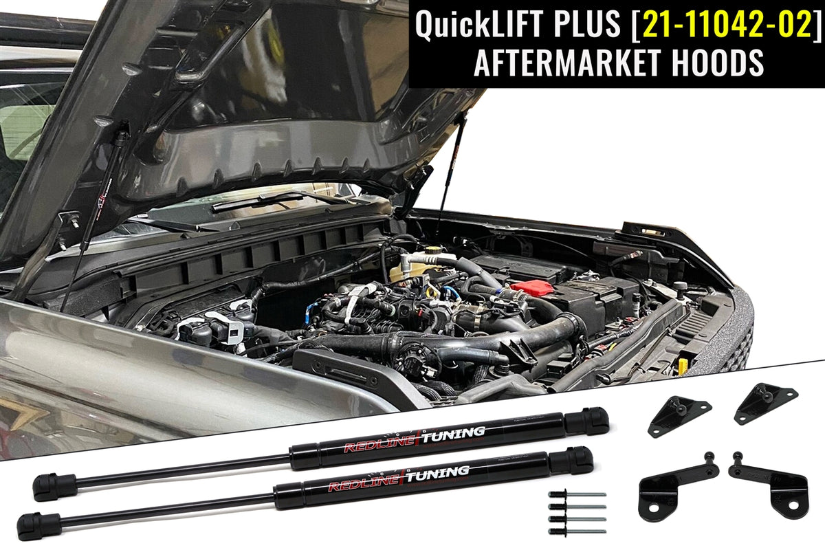 Redline Tuning 2021+ Ford Bronco Hood QuickLIFT PLUS (MaxLIFT Edition, Aftermarket Hood)