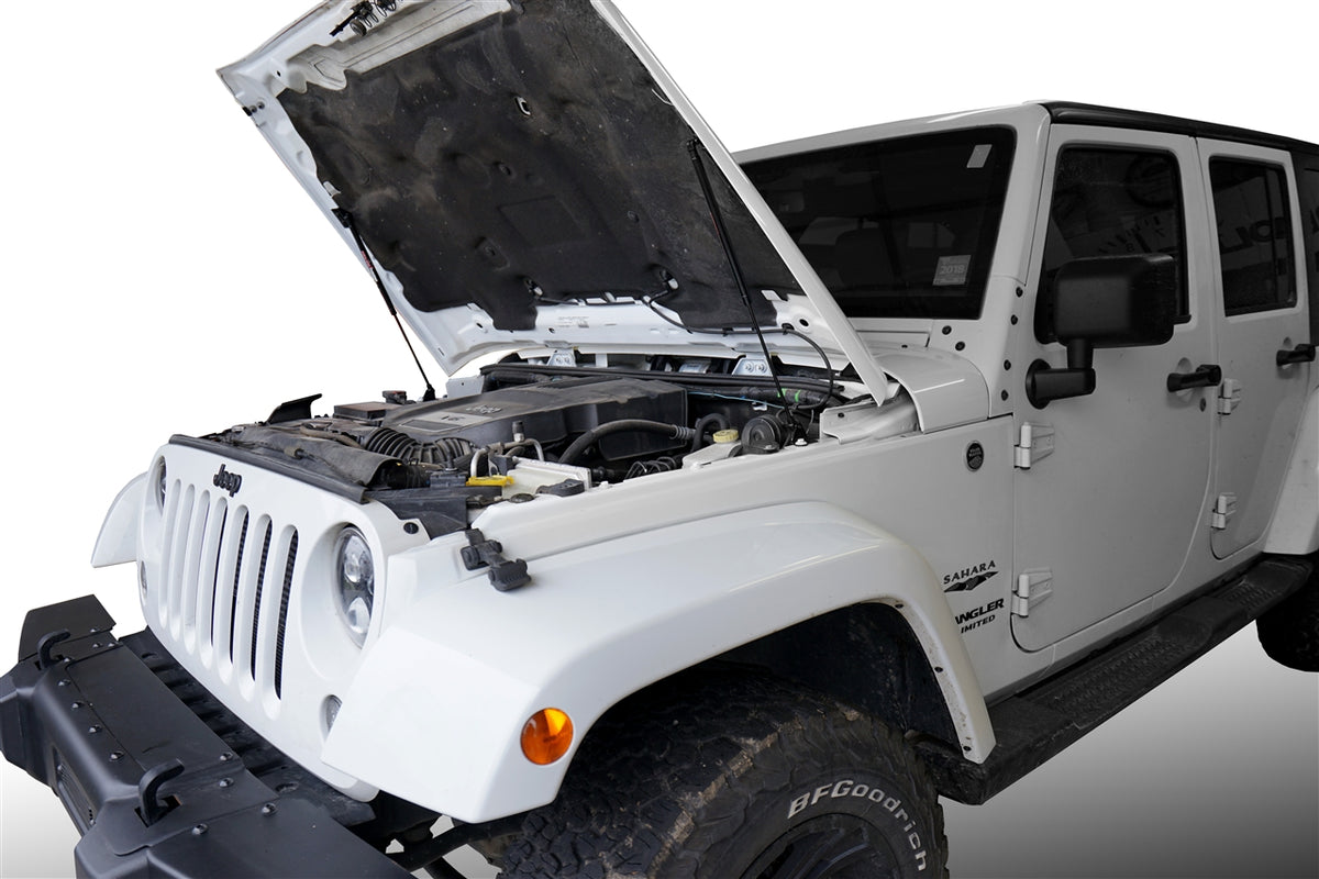 Redline Tuning 2007-2017 Jeep Wrangler JK Hood QuickLIFT PLUS (Bolt-in System)