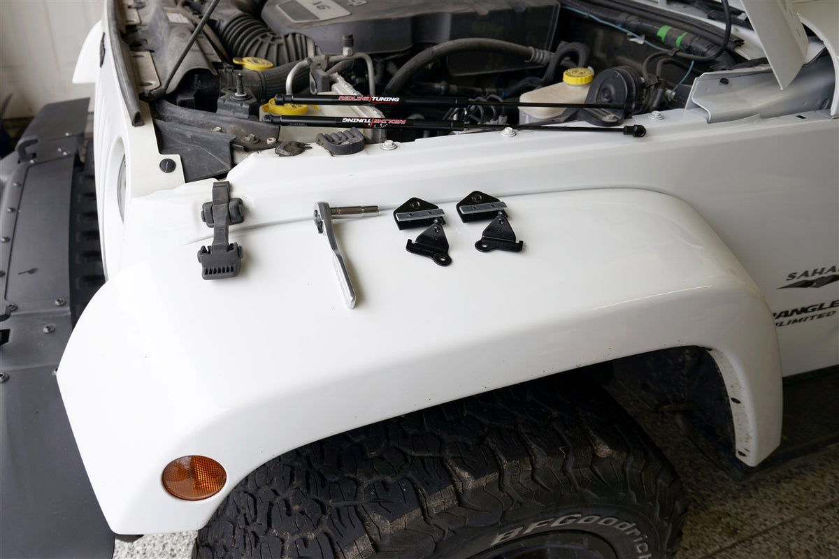 Redline Tuning 2007-2017 Jeep Wrangler JK Hood QuickLIFT PLUS (Bolt-in System)