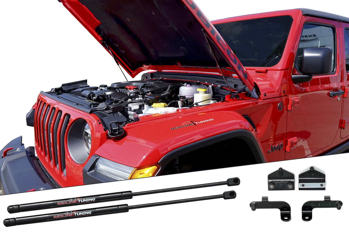 Redline Tuning 2018+ Jeep Wrangler JL & 2020+ Gladiator Hood QuickLIFT PLUS (North American, excl. Mojave & 392)