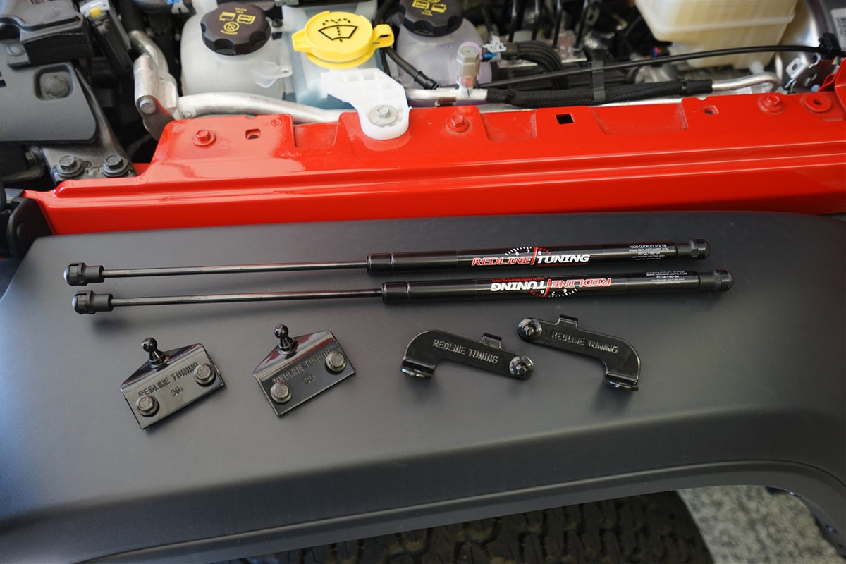 Redline Tuning 2018+ Jeep Wrangler JL & 2020+ Gladiator Hood QuickLIFT PLUS (North American, excl. Mojave & 392)