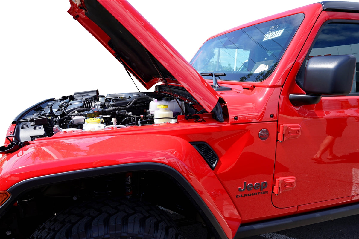 Redline Tuning 2018+ Jeep Wrangler & 2020+ Gladiator Hood QuickLIFT PLUS (Mojave Edition & Outside North America)
