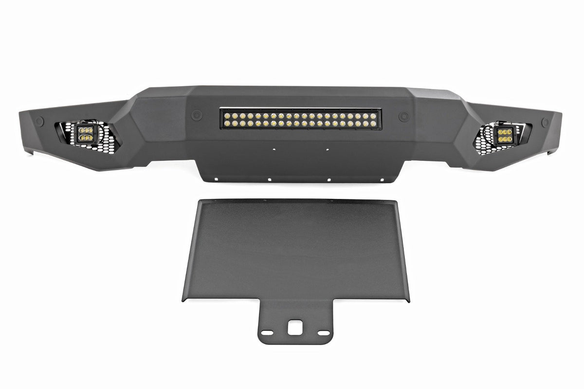 High Clearance Front Bumper | LED Lights &amp; Skid Plate | Ford F-150 (21-24)