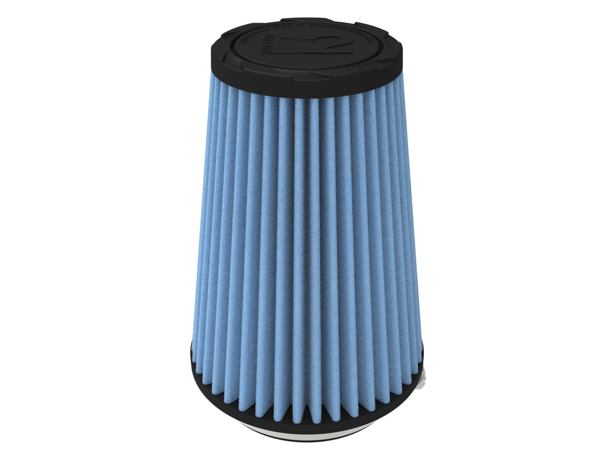 aFe POWER Universal Clamp-On Air Filter w/ D2 Dura-Dry Media 3-5/16in F x 5in B x 3-1/2in T x 7in H - 21-33507V
