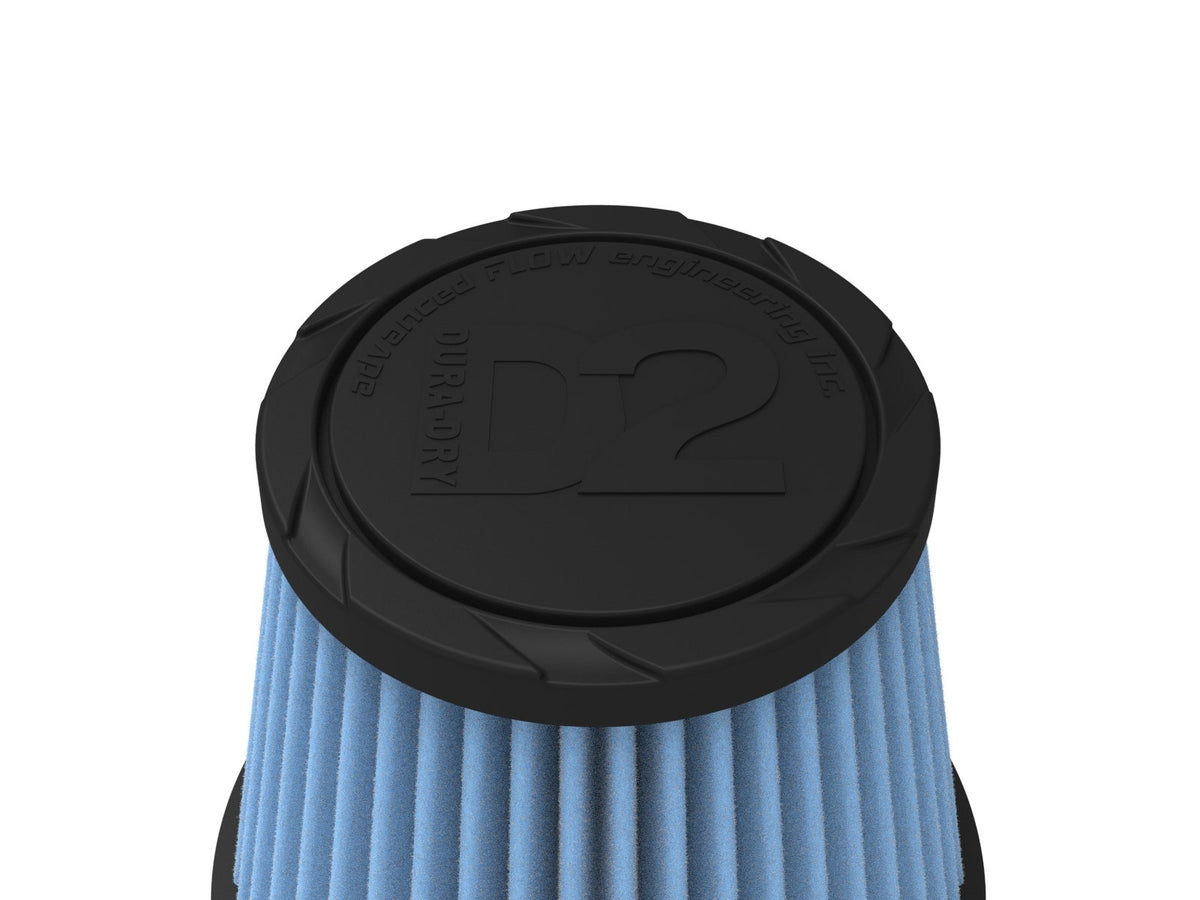 aFe POWER Universal Clamp-On Air Filter w/ D2 Dura-Dry Media - 3-1/2in F x 6in B x 4in T x 5in H - 21-35005V - view 4
