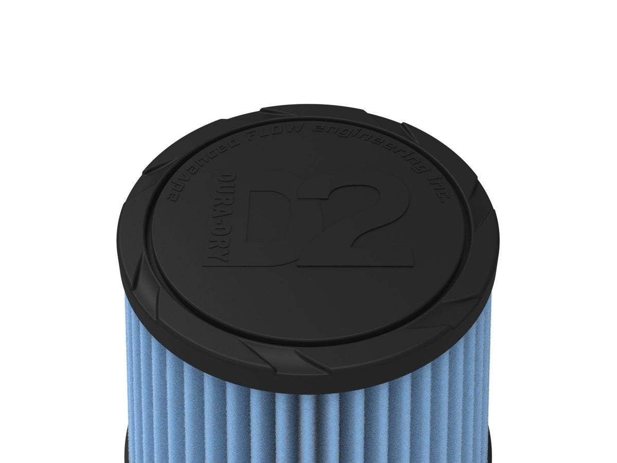 aFe POWER Universal Clamp-On Air Filter w/ D2 Dura-Dry Media - 3-1/2in F x 6in B x 4-3/4in T x 5in H - 21-35009V - view 4