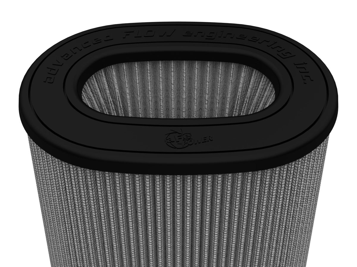 aFe Magnum FLOW Pro DRY S Air Filter 6.75x4.75 Flange 8.25x6.25 Base (Mt2) 7.25x5 Top 8.5 Height - 21-91101