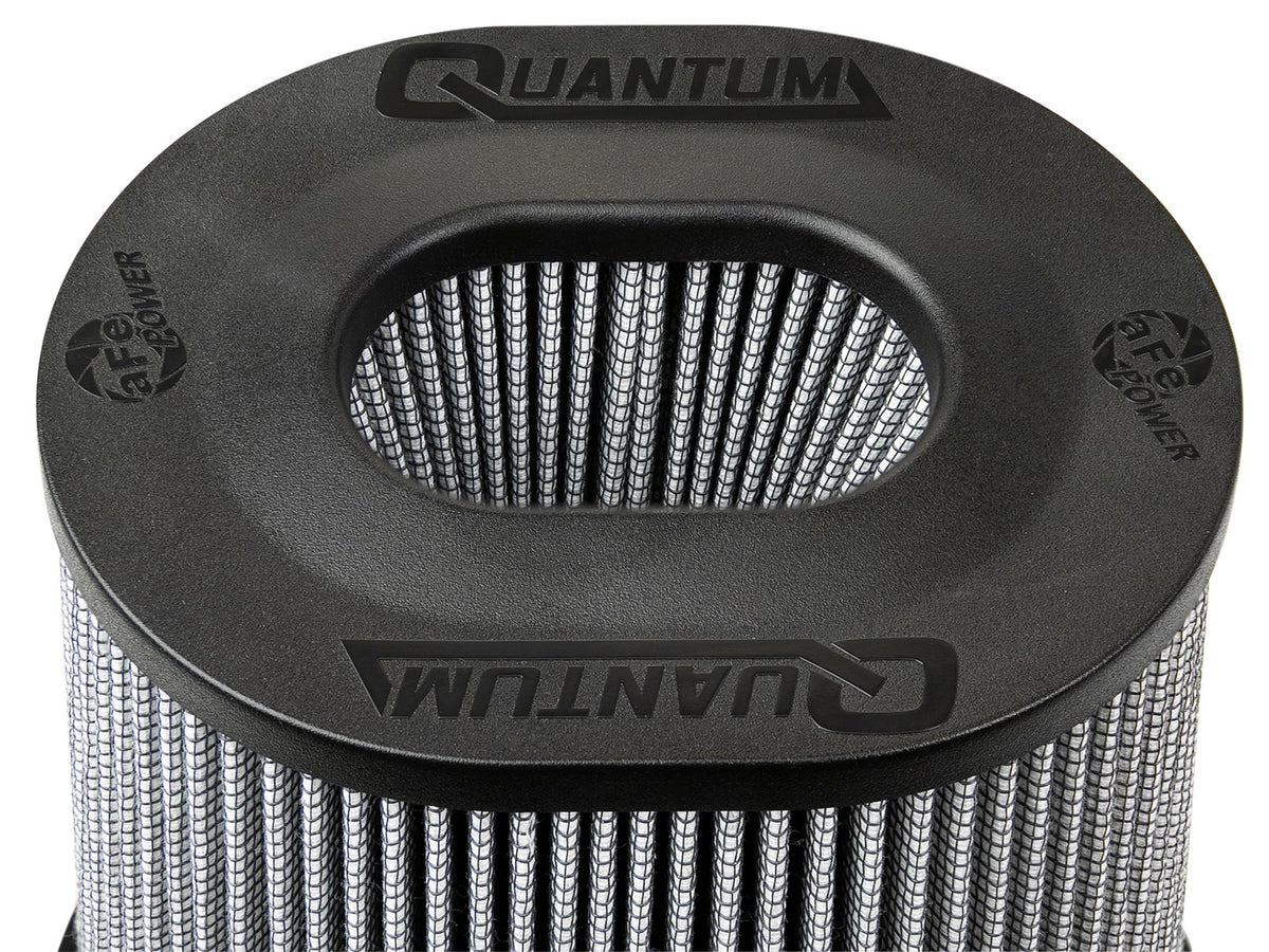 aFe Quantum Pro DRY S Air Filter Inverted Top - 5in Flange x 9in Height - Dry PDS - 21-91129