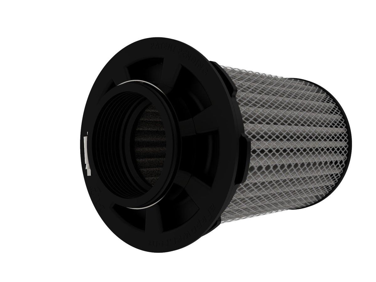 aFe MagnumFLOW Air Filter - Pro DRY S 2.5 Inlet x 4.5in B x 4.5in T x 7in H (Inv) - 21-91151