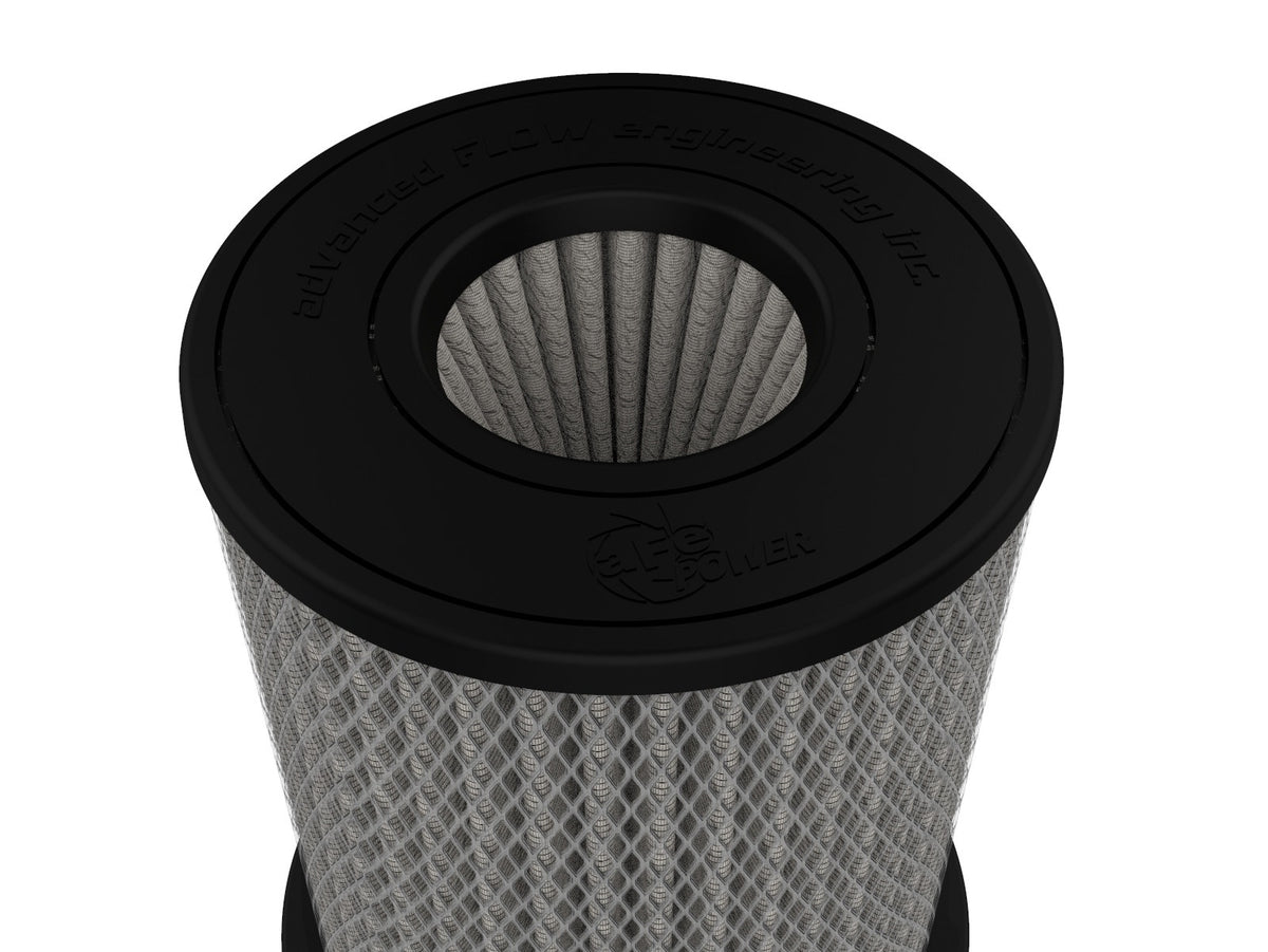 aFe MagnumFLOW Pro DRY S Universal Air Filter 4in F x 6.5n B x 6.5in T (Inv) x 8in H - 21-91153