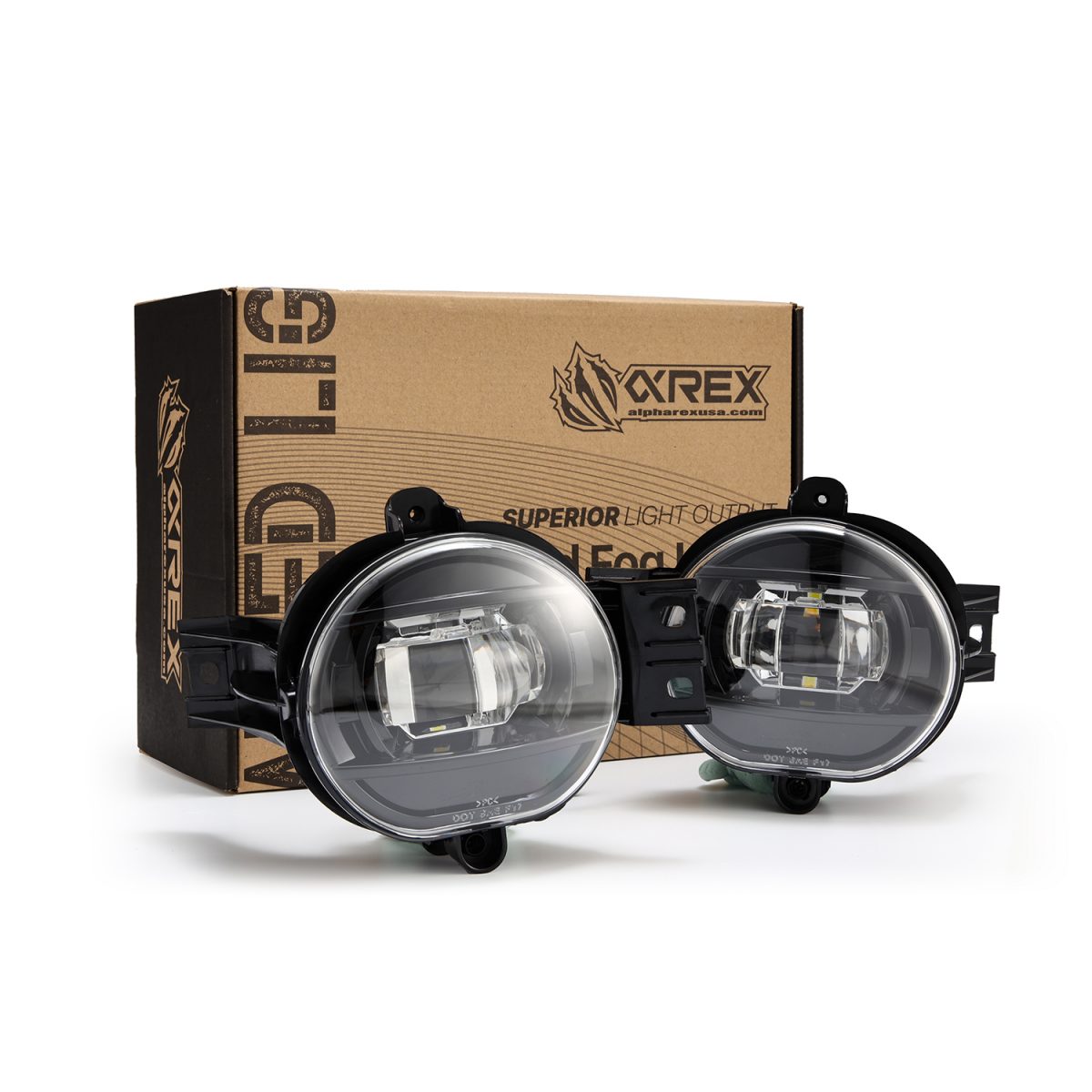 Alpharex 02-08 Dodge Ram 1500/03-09 Ram 2500/3500 DoubleTap Dual Color LED Proj Fog Lights - Wt/Ambr