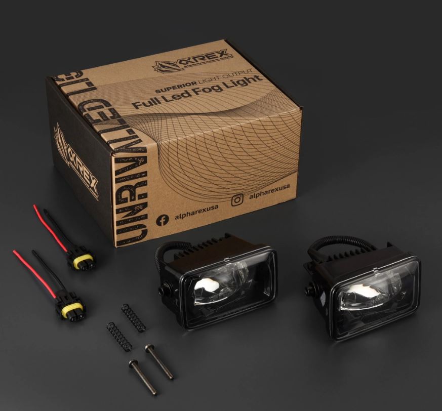 Alpharex 15-20 Ford F150/17-22 Super Duty DoubleTap Dual Color LED Projector Fog Lights - 210009