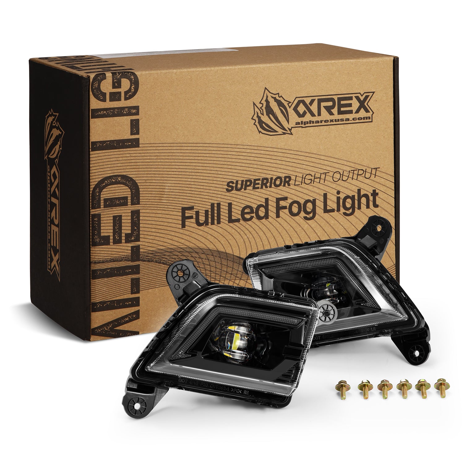 Alpharex 19-23 Chevrolet Silverado 2500/3500HD DoubleTap Dual Color LED Projector Fog Lights - 210017