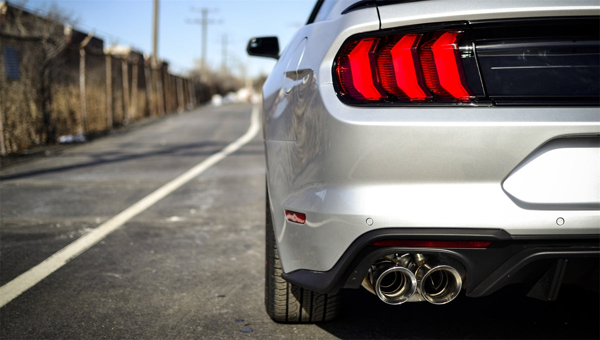 Corsa 2018+ Ford Mustang GT Fastback 5.0L 3in Sport Axle-Back Exhaust w/ 4in Black Tips - 21002BLK